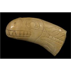 Haida Shaman's Charm Whale Tooth ca. 1890  5" L.  Fine Condition  Not Allowed to Ship to U.S.A.  …