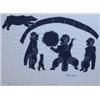 Image 2 : Signed Kavak Festive Dance Stone Cut Print 42/50  1970  25 1/2"x 19 1/2"  Fine Condition         …