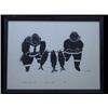Image 1 : Signed Aliknak Good Catch Stone Cut Print 34/40  1973  25 1/2"x 19 1/2"  Fine Condition          …