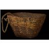 19TH C. Thompson River Child's Burden Basket with Woven Tumpline 9 1/2" L. 7 1/2" W. 6" H.  Fair …