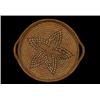 Image 1 : Very Fine Lillooet Coiled Basketry Tray with Handles Star Imbrication 17 3/4" D.  Excellent Condi…