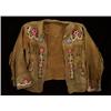 Image 1 : Cree Indian Tanned Buckskin Jacket with Floral Beadwork Size 38 Approximately  Good Condition    …