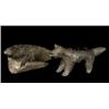 Image 1 : Two Older Inuit Soapstone Carvings of a Fox 6" L. and a Seal 5 1/2" L.  Fine Condition           …