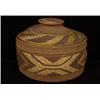 Very Fine Tlingit Rattletop Basket 6" D. 4 1/2" H.  Lid Covers Minor Repair to Rim               …
