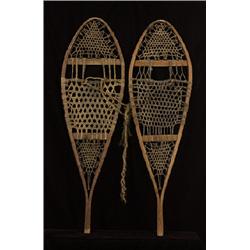 Pair of Large Old Hunter's Snowshoes Bought for One Bottle Rum and $20 Bill 48" L.  Fair Conditio…