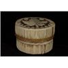 Old Eastern Woodlands Porcupine Quill and Birch Bark Basket 4 1/2" D.  Some Quill Missing  Good C…