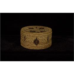 Old Woven Basket 3 1/4" D. 1 3/4" H. Ex John Engel Collection                                    …