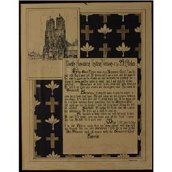 North American Indian Prayer Version of the 23rd Psalm Framed Ink Drawing 1936  15"x 12"  Fair Co…