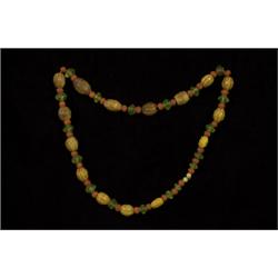 String of Matched Chinese "Melon" Trade Beads Columbia River                                     …