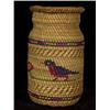 Nuu-chah-nulth Basketry Covered Bottle with Squirrel Motif 4" H.  Excellent Condition            …