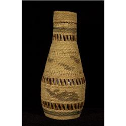 Old Nuu-chah-nulth Covered Bottle ca. 1935  8" H.  Good Condition                                …
