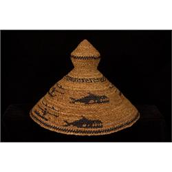Fine Ahousat Maquinna Cedar Hat 12" D. 9 1/2" H.  Excellent Condition                            …