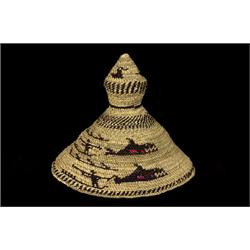 Fine Ahousat Maquinna Bear Grass Hat 12" D. 9 1/2" H.  Excellent Condition                       …