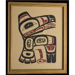 Freda Diesing Silkscreen "Raven with Fish" 79/200  24 1/2"x 20 1/2"  Fine Condition              …