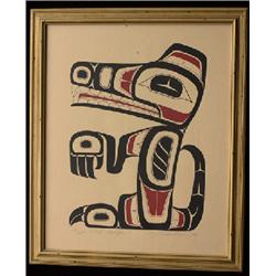Freda Diesing Silkscreen "Wolf Design" 141/200  24 1/2"x 20 1/2"  Fine Condition                 …