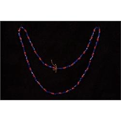Strand of Over 100 Russian Blue and White Heart Trade Beads Found on the Northwest Coast Over a T…