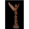 Image 1 : Ellen Neel Carved Three Figure Totem Signed "Kakasolas" 20 1/2" H.  Good Condition               …