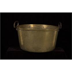 19TH C. Brass Handled Trade Pot 14 1/2" D. 9" H.  Good Condition                                 …