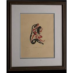 Tim Paul "Bear Transforming into Man" Silkscreen Artist Proof 1979 Framed 26"x 22"  Good Conditio…
