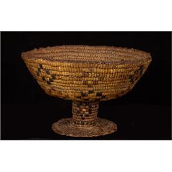Fully Imbricated Pedestal Basket 8" D.  Fair Condition                                           …
