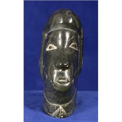 Older Inuit Soapstone Carving of a White Woman 4 3/4" H.  Fine Condition                         …