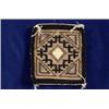 Image 1 : Navajo Wool Two Gray Hills Miniature Rug by Helen Bia 7 3/4"x 7"  Fine Condition                 …