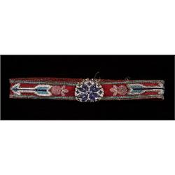 Tahltan Finely Beaded Headband ca. 1890 Later Beaded Medallion  Fine Condition                   …