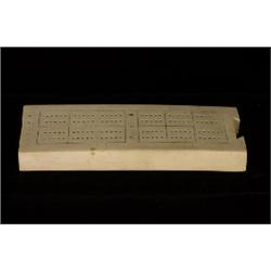 Mastodon Ivory Cribbage Board 8 3/4" L.  Good Condition                                          …