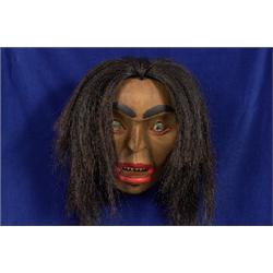 Noble Woman Red Cedar Mask with Abalone and Operculum Carved by John Copage 14"x 11"  Excellent C…