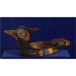 Kwakiutl Loon Dish with Sun Design 1984 by Bill Wilson 22" L. From the Harry Rankin Estate  Good …