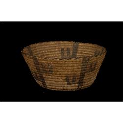 Old Papago Circular Cactus Basket ca. 1920  8" D. 3 12" H.  Fair Condition                       …