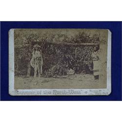 Ethnographic Photo Boone & May Ltd "Souvenir of the North-West" - Sundance - 6 5/16" L.x 4 1/8"  …