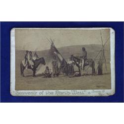 Ethnographic Photo Boone & May Ltd "Souvenir of the North-West" - Group of People in Front of a T…