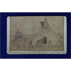 Ethnographic Photo Boone & May Ltd "Souvenir of the North-West" - Three People in Front of Tepee …