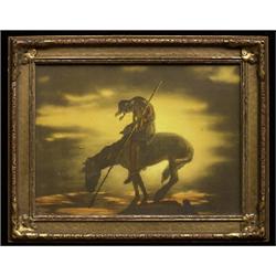 Vintage Gilt Framed Print "Fading Sunset" 14 1/2"x 11 1/2"  Fair Condition                       …