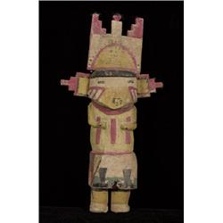 Pueblo Style Carved Cottonwood Root Mana Kachina 13" H. 7" W.  Fair Condition                    …