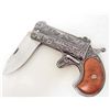 Image 2 : M3396 Deadman's Hand Gun Knife with Wood Display Stand