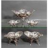 Image 1 : A TABLE GARNITURE, SHEFFIELD, 1898-1902, comprising a pierced shaped bowl with scroll and flowerh...