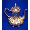 Image 1 : A COFFEE POT, SHEFFIELD, 1882, shaped lid with pineapple finial, the body embossed and raised on...