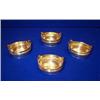 Image 1 : A SET OF FOUR TWO HANDLED OVAL SALT CELLARS, LONDON, 1803, T. robins, in the form of tubs, with g...