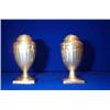 Image 1 : A PAIR OF URN SHAPED FLUTED CONDIMENTS, LONDON, 1800,, each 9.5cms high....