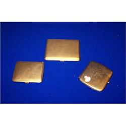 THREE 9ct GOLD CIGARETTE CASES, 20th CENTURY....