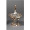 Image 1 : A SILVER CONFITURIER, ROME, LATE 18th CENTURY, with palmette domed lid and gilded acorn finial, t...