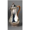 Image 1 : A PEAR SHAPED COFFEE JUG, LONDON 1771, August le Sage, the domed lid with knop finial and gadroon...