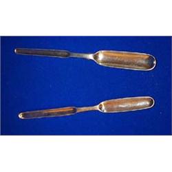 A MARROW SCOOP, DUBLIN, c.1770, Jeremiah D'Olier; and another, Dublin, 1818...