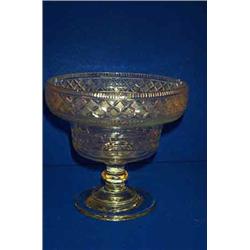 A DRUM SHAPED BOWL, DUBLIN OR WATERFORD, EARLY 19th CENTURY, the flared rim above a band of diamo...