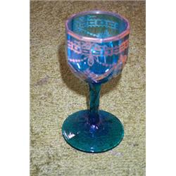 A RARE PAIR OF FACETED AND GILDED STEMMED WINE GLASSES, c.1790., €300/600, Illustration on pa...