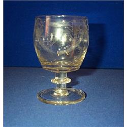 A COMMEMORATIVE CURVED BUCKET RUMMER, CORK, EARLY 19th CENTURY, the body engraved with ribbon tie...
