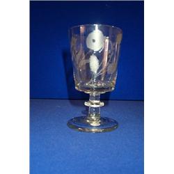 AN IMPORTANT BUCKET SHAPED 'ACT OF UNION' RUMMER, BELFAST, EARLY 19th CENTURY, on blade knopped s...