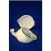 A BELLEEK BED PAN, FIRST PERIOD, (1863-1890), black printed mark; and a first period cake plate,...